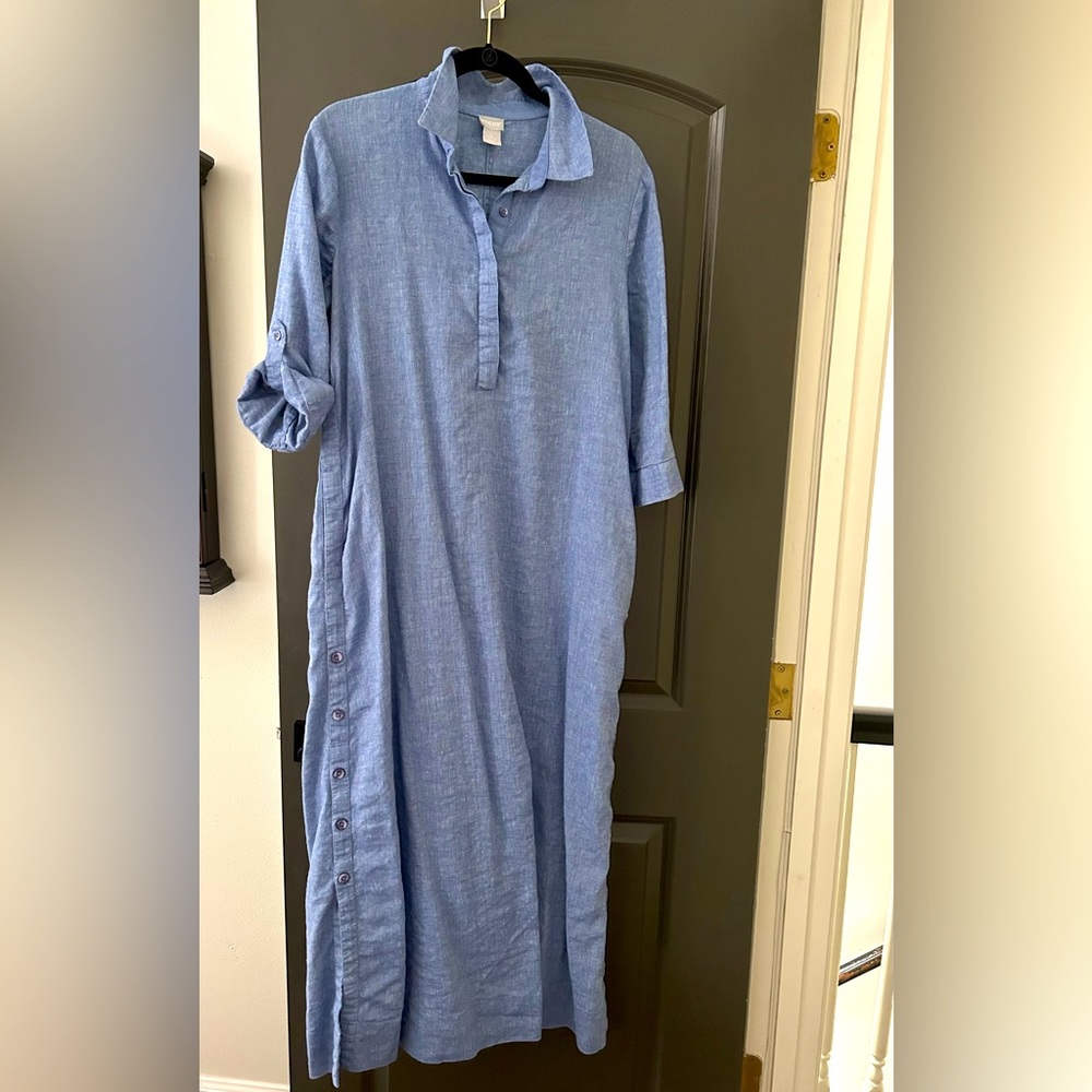 Chico's Size 2 (US 12) Chambray Maxi Dress